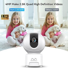 Load image into Gallery viewer, 2.5K/4MP Indoor Pan/Tilt Wireless Security Camera,WiFi 2.4GHz &amp; 5GHz,Night Vision,2-Way Audio,Sound &amp; Motion Detection,Tracking,Baby Monitor,Pet Camera,Compatible with Alexa
