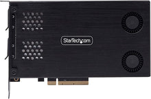 Load image into Gallery viewer, StarTech.com Dual-Bay M.2 NVMe SSD to PCIe x8 Removable Mobile Rack; PCI Express Bifurcation Required; Tool-Less Install
