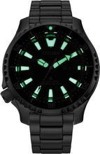 Load image into Gallery viewer, Citizen Men's Promaster Dive Fugu Automatic Stainless Steel Watch, Luminous, ISO Compliant, Silver/Blue Dial
