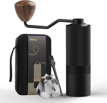 Load image into Gallery viewer, MAVO Manual Coffee Grinder, Wizard Hand Coffee Grinder, Capacity 25g with CNC Stainless Steel Hexagonal Conical Burr, Adjustable Setting, Burr Coffee Bean Grinder for French Press, Pour Over, Black
