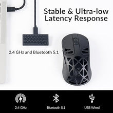 Load image into Gallery viewer, M3 Mini 4K Wireless Mouse Signature Edition 5.1/2.4 GHz/Wired Optical Mouse, Ultra-Lightweight 55g Programmable PixArt 3395 Sensor with up to 26,000 DPI/ 650 IPS for Windows Mac Linux - Black
