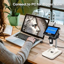 Load image into Gallery viewer, Coin Microscope, Dcorn 4.3&quot; LCD Digital Microscope for Coin Collection Supplies,10X-1000X Coin Magnifier with 8 Adjustable LED Lights for Kids/Adults Coin Error Observation, Windows Compatible
