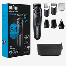 Load image into Gallery viewer, Braun All-in-One Style Kit Series 5 5480, 8-in-1 Trimmer for Men with Beard Trimmer, Body Trimmer for Manscaping, Hair Clippers &amp; More, Ultra-Sharp Blade, 40 Length Settings, Waterproof
