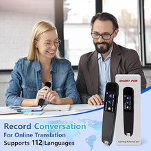 Load image into Gallery viewer, Translation Pen, Translator Pen Scanner Supporting 112 Language Translation Device, Text Traductor Inteligente, OCR Text to Speech, Wireless Reading Pen for Students, Dyslexia
