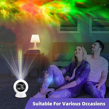 Load image into Gallery viewer, LED Projection Alarm Clock, 3 in 1 Star Projector with LED Alarm Clock and Soothing White Noises, Remote Control Starry Sky Night Lights for Teen Kids Bedroom,School,Birthday,Holiday Gifts
