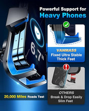 Load image into Gallery viewer, VANMASS 2024?65+LBS Strongest Suction &amp; Military-Grade? Newest Car Phone Mount?Patent &amp; Safety? Cell Phone Holder Truck Stand for Dashboard Windshield Vent for iPhone 16 Pro Max 15 14 Samsung, Blue
