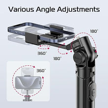 Load image into Gallery viewer, ULANZI MT-70 Extendable Phone Tripod, 63&quot; Selfie Stick Phone Vlog Tripod Stand with 2 Phone Clip, 360° Rotate Dual Camera Tripod for iPhone Sony Canon Action Camera, Lightweight for Travel
