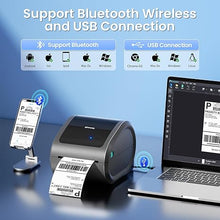 Load image into Gallery viewer, Bluetooth Thermal Label Printer 4x6 - D520BT Thermal Shipping Label Printer for Small Business, Wireless Label Printer for Shipping Packages, Compatible with USPS, Shopify, Amazon
