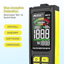 Load image into Gallery viewer, MESTEK Pinless Wood Moisture Meters for Drywall, Water Leak Detector, Wall Moisture Tester for Lumber Concrete Building, Wall Moisture Sensor Digital Humidity Tester for Firewood
