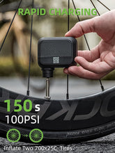 Load image into Gallery viewer, ROCKBROS Mini Bike Pump Portable Bike Tire Pump 100PSI Electric Bike Pump Mini Air Pump Tire Inflator Rechargeable with Presta Schrader Valve
