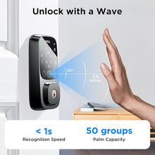 Load image into Gallery viewer, TCL D1 Pro Palm Vein Smart Lock, Keyless Entry Door Lock, 7800mAh Rechargeable Battery, App Remote Control, Upgraded Security Door Lock for Front Door, Auto Lock Electronic Deadbolt, Waterproof
