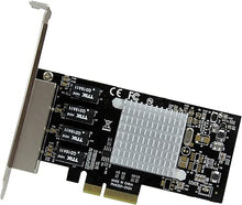 Load image into Gallery viewer, StarTech.com 4 Port PCIe Network Card - RJ45 Port - Intel i350 Chipset - Ethernet Server / Desktop Network Card – Dual Gigabit NIC Card (ST4000SPEXI),Black
