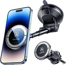 Load image into Gallery viewer, VANMASS Ultra Magnetic Car Phone Holder [2024 Strongest Magnet] for MagSafe Car Mount Suction Cellphone Stand for Dashboard Windshield Vent,Dash Mobile Accessories for iPhone 16 15 14 13 12 11 Android
