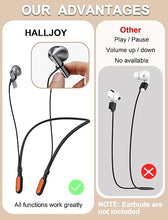 Load image into Gallery viewer, for Galaxy Buds 3 &amp; Galaxy Buds 3 Pro Strap Neckband, Anti-Lost Earbuds Accessories, Support Volume Control, Ergonomic Design, Comfortable Fit, Black Band/Orange Tip
