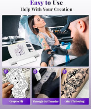 Load image into Gallery viewer, Phomemo M08F Tattoo Stencil Printer, Wireless Tattoo Printer Machine, Thermal Printer Tattoo, Compatible with Smartphone, Pad and PC, with 10pcs Transfer Paper (White)
