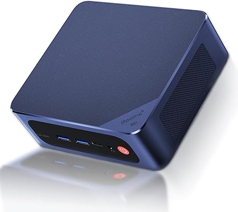 Beelink SEi12 Mini PC,12th Generation Intel Core i5-12450H up to 4.4GHz(8C/12T),Mini Computer with 16GB DDR4 RAM/500GB M.2 2280 NVMe SSD,4K FPS/WiFi 6/BT5.2/Dual-Screen Display