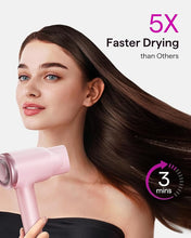 Load image into Gallery viewer, Hair Dryer, Wavytalk Hair Dryer with Diffuser Pro Fast Drying Hair Dryer 110,000 RPM with Magnetic Attachments, Professional Ionic Lightweight Hair Dryer Blow Dryer with 3 Speeds &amp; 3 Temps, Pink
