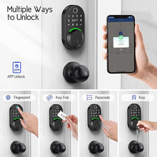 Load image into Gallery viewer, Keypad Smart Lock with Knob Set,Keyless Entry Door Lock Deadbolt with Handle,Front Door Lock Set,Fingerprint Door Lock for Front Door,Electronic Code Deadbolt Set, Auto Lock
