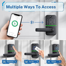 Load image into Gallery viewer, Keypad Smart Door Lock with Handle: Kucacci Keyless Entry Door Lock - Digtal Door Lock with Keypad Code - Fingerprint Door Lever Lock Deadbolt Alternative - Electronic Smart Lock for Front Door
