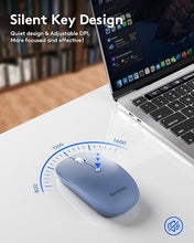 Load image into Gallery viewer, Foldable Keyboard and Mouse, Samsers Folding Bluetooth Keyboard Mouse Combo, 2.4G + BT5.0 x 2, Full-Size Portable Travel Keyboard &amp; Rechargeable Wireless Mouse for Windows Android iOS Mac OS, Blue
