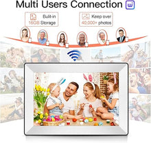 Load image into Gallery viewer, 10.1 Inch Digital Picture Frame WiFi Smart Digital Photo Frame 16GB Free Storage 1280 * 800 IPS HD Touch Screen Picture Frame Share Photos/Videos Instantly via Uhale App from Anywhere
