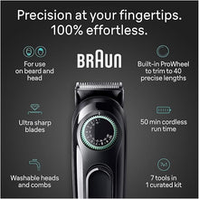 Load image into Gallery viewer, Braun All-in-One Style Kit Series 3 3470, 7-in-1 Trimmer for Men with Beard Trimmer, Ear &amp; Nose Trimmer, Hair Clippers &amp; More, Ultra-Sharp Blade, 40 Length Settings, Washable
