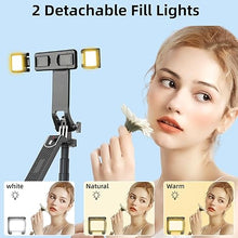 Load image into Gallery viewer, WOVTE 71" Selfie Stick Tripod with 2 Lights, Extendable Tripod for iPhone, Selfie Stick Tripod Stand with Remote, Portable Phone Tripod for Cell Phone Compatible with iPhone/Android, Camera &amp; Gopro

