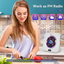 Load image into Gallery viewer, Fohil CD Player for Home, Desktop Portable CD Player Bluetooth 5.0 Built-in Double HiFi Sound Speakers CD Players LED Screen CD Players Support AUX&amp;USB Headphone Jack FM Radio
