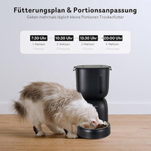 Load image into Gallery viewer, Automatic Cat Feeder and Cat Water Dispenser FW1, Wire or Battery Cat Food Dispenser Timer Pet Feeder - Locking Lid, Desiccant Bag, Programmable Portion Control, 4 Daily Meals, 10s Voice Recorder
