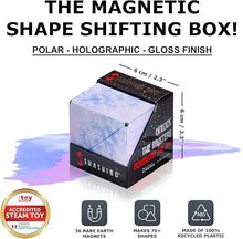 Load image into Gallery viewer, SHASHIBO Shape Shifting Box - Award-Winning, Patented Fidget Cube w/ 36 Rare Earth Magnets - Transforms Into Over 70 Shapes, Download Fun in Motion Toys Mobile App (Holographic - Polar)
