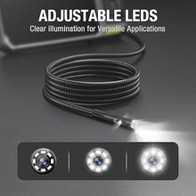 Load image into Gallery viewer, Teslong Triple Lens Borescope with 7" IPS Screen, 1080P HD Industrial Endoscope Inspection Camera with Light, 16.5FT Flexible Automotive Mechanic Scope Tool, Waterproof Pipe Snake Camera in Wall Cam
