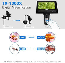 Load image into Gallery viewer, Coin Microscope, Dcorn 4.3&quot; LCD Digital Microscope for Coin Collection Supplies,10X-1000X Coin Magnifier with 8 Adjustable LED Lights for Kids/Adults Coin Error Observation, Windows Compatible
