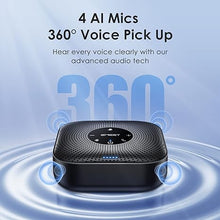 Load image into Gallery viewer, EMEET Conference Speakerphone M0 Plus, 4 AI Mics 360° Voice Pickup, Noise Reduction, USB C Speaker, Bluetooth Conference Speaker for 8 People w/Daisy Chain for 16 Compatible with Leading Software
