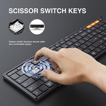 Load image into Gallery viewer, ProtoArc Foldable Bluetooth Keyboard, XK01 Folding Wireless Portable Keyboard with Numeric Keypad, Full-Size Travel Keyboard for iPad Tablet Smartphone Laptop PC Windows iOS Android, Black
