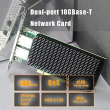 Load image into Gallery viewer, GLOTRENDS ST7318 2-Port 10Gb PCI-E Network Card, Copper RJ45 Port, Intel X540-AT2 Controller, Support Windows Server/Linux/VMware, Compare to Intel X540-T2
