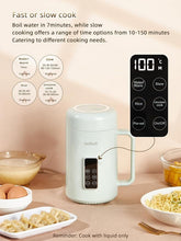 Load image into Gallery viewer, balbali Portable Electric Pot for Cooking Dorm Room - 28oz Non-stick Travel Electric Kettle, Mini Electric Hot Pot with Temperature and Time Control - Self Heating Soup/Rice/Ramen Cooker/Warmer Green
