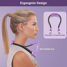 Load image into Gallery viewer, Vekkia Rechargeable LED Neck Reading Light, Book Lights for Reading in Bed, 3 Brightness Levels, Flexible Soft Silicone Arms Comfortable Wear, Long Lasting. Great for Readers, Craft &amp; Knitting
