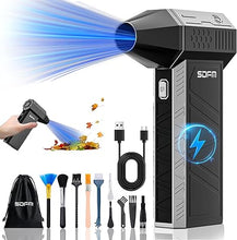 Load image into Gallery viewer, SDFM Electric Air Duster - 130000RPM Compressed Air Duster?3 Gear Adjustable Jet Dry Blower can Reusable Can for Computer Keyboard,Outdoors,Car,Home.… (Black)

