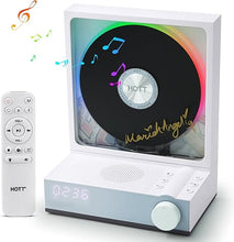 Load image into Gallery viewer, Bluetooth CD Player with Speakers and RGB Color Lights, HOTT Desktop Home CD Players with Remote Control,Supports CD/Bluetooth/TF Card/Transcription/Timer/Optical Output,Signed by Mariah Angeliq
