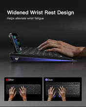 Load image into Gallery viewer, Inateck Wireless Keyboard and Mouse Combo, Full-Size Keyboard with Wrist Rest, Phone Holder, 2.4 GHz Wireless/Bluetooth Silent Mouse and Keyboard, Compatible with Computer, Laptop, PC, Mac, Windows
