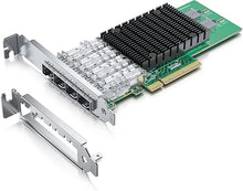 Load image into Gallery viewer, 10Gb SFP+ PCI-E Network Card NIC, Compare to Intel X710-DA4, with Intel XL710-BM1 Chip, Quad SFP+ Port, PCI Express 3.0 X8, Ethernet Converged Network Adapter Support Windows Server/Linux/VMware Esxi
