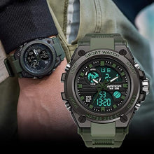Load image into Gallery viewer, AIMES Mens Watches Sports Outdoor Waterproof Military Watch for Men Tactical Watch Analog Digital Date Alarm Stopwatch Multi-Function Tactics Big Face Wristwatch for Men
