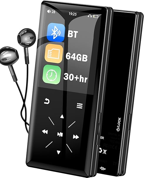 64GB Bluetooth MP3 Player - 2.4