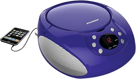 Proscan Elite Portable CD Boombox with AM/FM Radio, Auxiliary - Purple