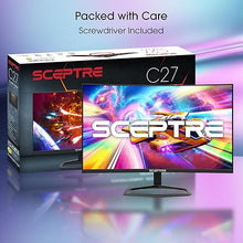 Load image into Gallery viewer, Sceptre 27-inch Curved Gaming Monitor up to 240Hz DisplayPort HDMI 1ms 99% sRGB Build-in Speakers, R1500 Machine Black 2023 (C275B-FWT240)
