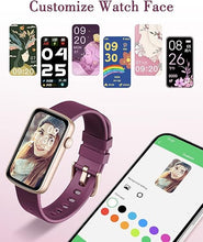 Load image into Gallery viewer, Smart Watches for Women Compatible with iPhone Android Phones, LYNN2 Women&#39;s Watch Fitness Tracker Watch Reloj para Mujer with Heart Rate Monitor Pedometer Sleep Tracker Waterproof Purple
