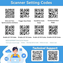 Load image into Gallery viewer, Alacrity 2D 1D Wireless Barcode Scanner with Stand, 3-in-1 Connectivity Bluetooth 2.4G Wireless USB Wired, Barcode Reader with Hands-Free Mode and Vibration Alert, Black
