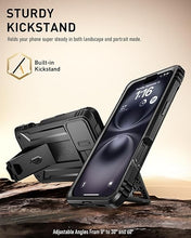 Load image into Gallery viewer, Poetic Revolution Case for iPhone 16 6.1 inch, [Slide Camera Cover], Full-Body Military Grade Rugged Shockproof Cover with Kickstand and Built-in-Screen Protector, Black
