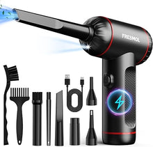 Load image into Gallery viewer, Compressed Air Duster,3 Gear Adjustable 100000RPM Electric Air Duster, Rechargeable Cordless Air Blower with LED Light for Computer Keyboard Electric Devices Cleaning. Replaces Compressed Air Cans
