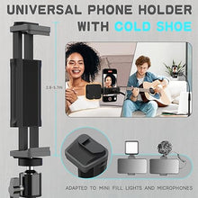 Load image into Gallery viewer, UBeesize 92’’ Cell Phone Tripod Stand with 16.5’’ Gooseneck and Remote, Overhead Tripod with Adjustable 360°Ball Head &amp; Phone Holder for iPhone 14 Pro Max/Plus/13/12/11, Android Cell Phone
